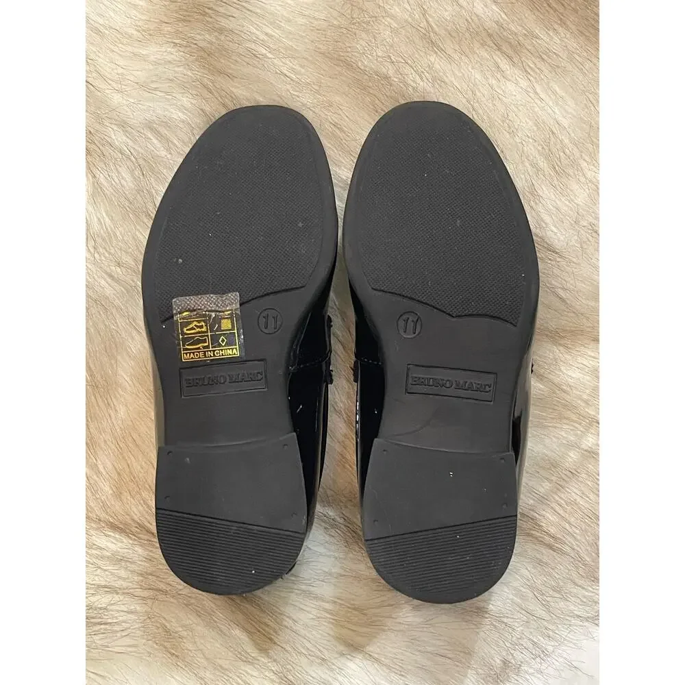Bruno Marc Boy's Dress Formal Tuxedo Shoes Slip-on Loafers Kids Size 11